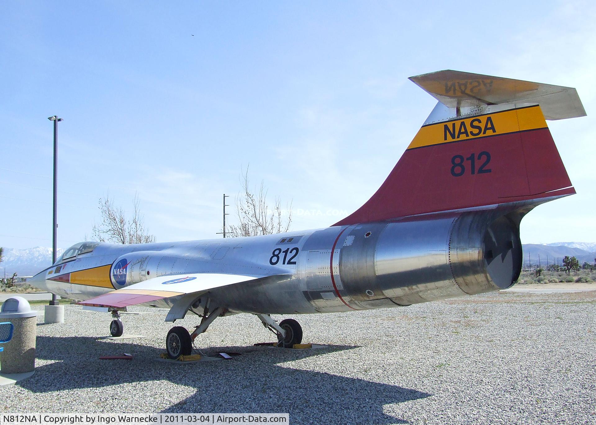 N812NA, Lockheed F-104N C/N 683C4053, Lockheed F-104N Starfighter outside the main gates of the Lockheed plant, Palmdale CA