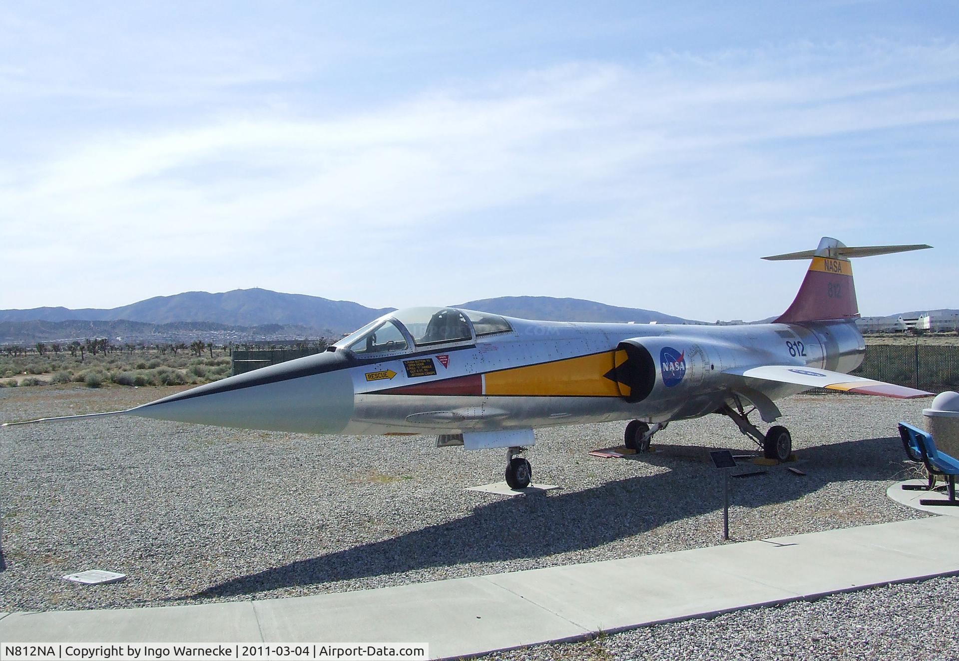 N812NA, Lockheed F-104N C/N 683C4053, Lockheed F-104N Starfighter outside the main gates of the Lockheed plant, Palmdale CA