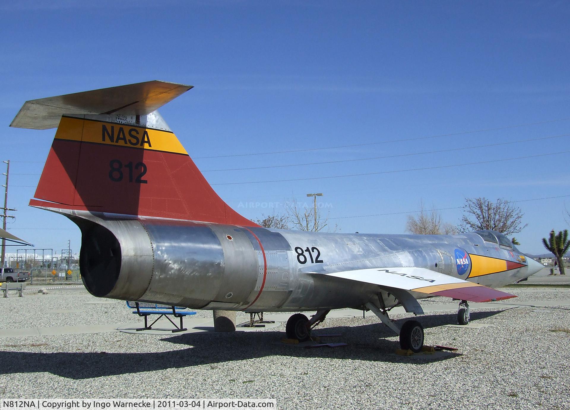 N812NA, Lockheed F-104N C/N 683C4053, Lockheed F-104N Starfighter outside the main gates of the Lockheed plant, Palmdale CA