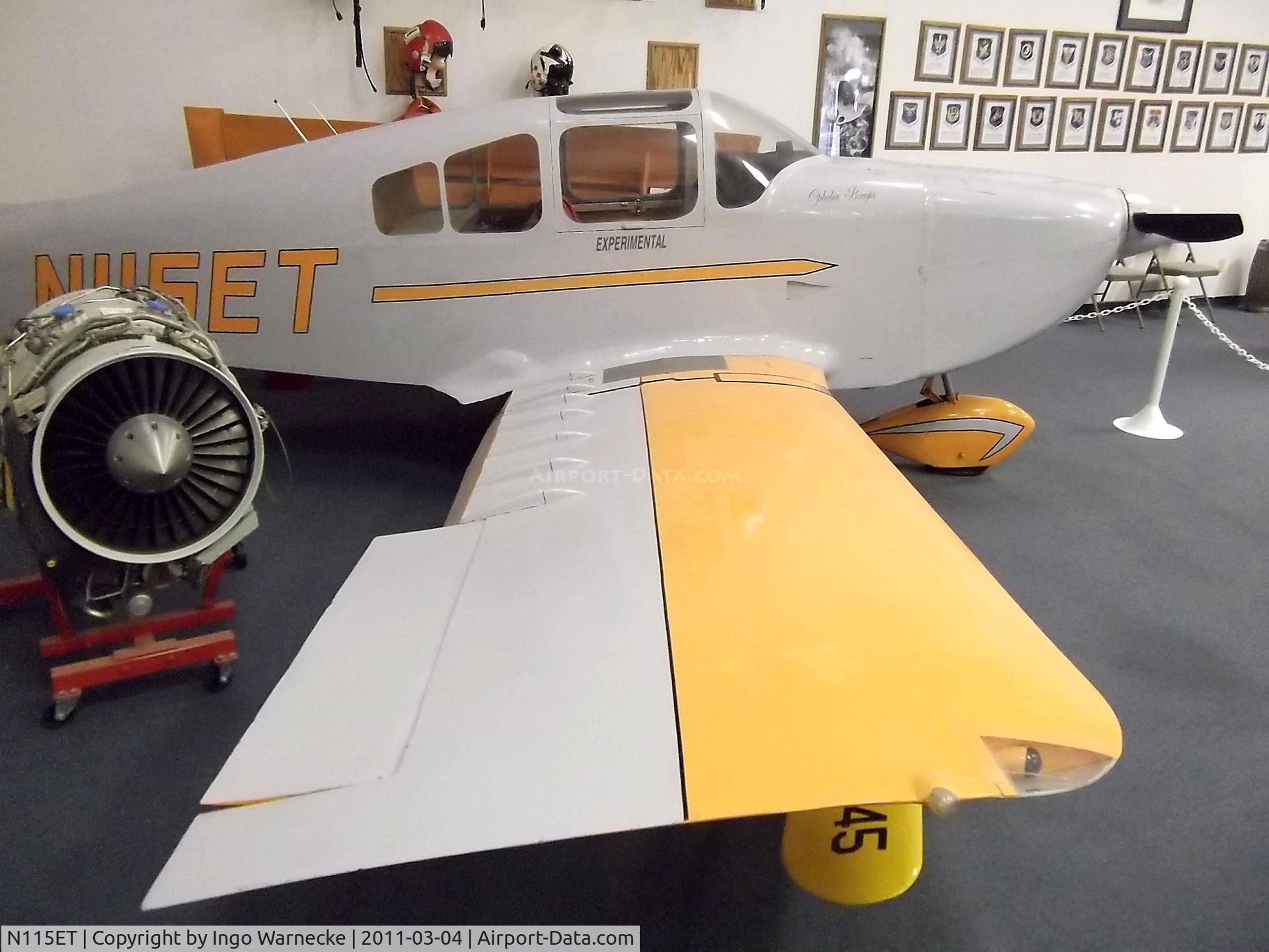 N115ET, 1963 Turner Eugene L Turner T-40 C/N 1, Turner T-40 at the Col. Vernon P. Saxon Jr. Aerospace Museum, Boron CA
