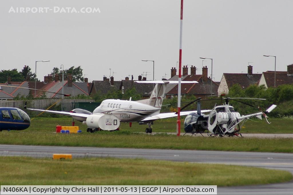 N406KA, 2010 Hawker Beechcraft B200GT King Air C/N BY-106, night stopping on the GA ramp en route to EBACE at Geneva
