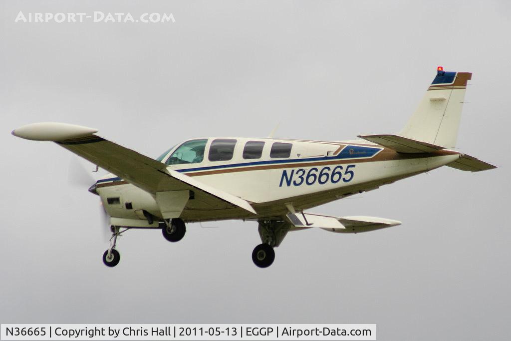 N36665, 1980 Beech A36 Bonanza 36 C/N E-1696, visitor from Fairoaks
