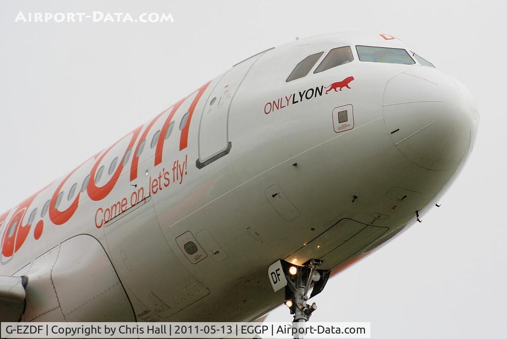 G-EZDF, 2008 Airbus A319-111 C/N 3432, easyJet A319 with 'Only Lyon' titles