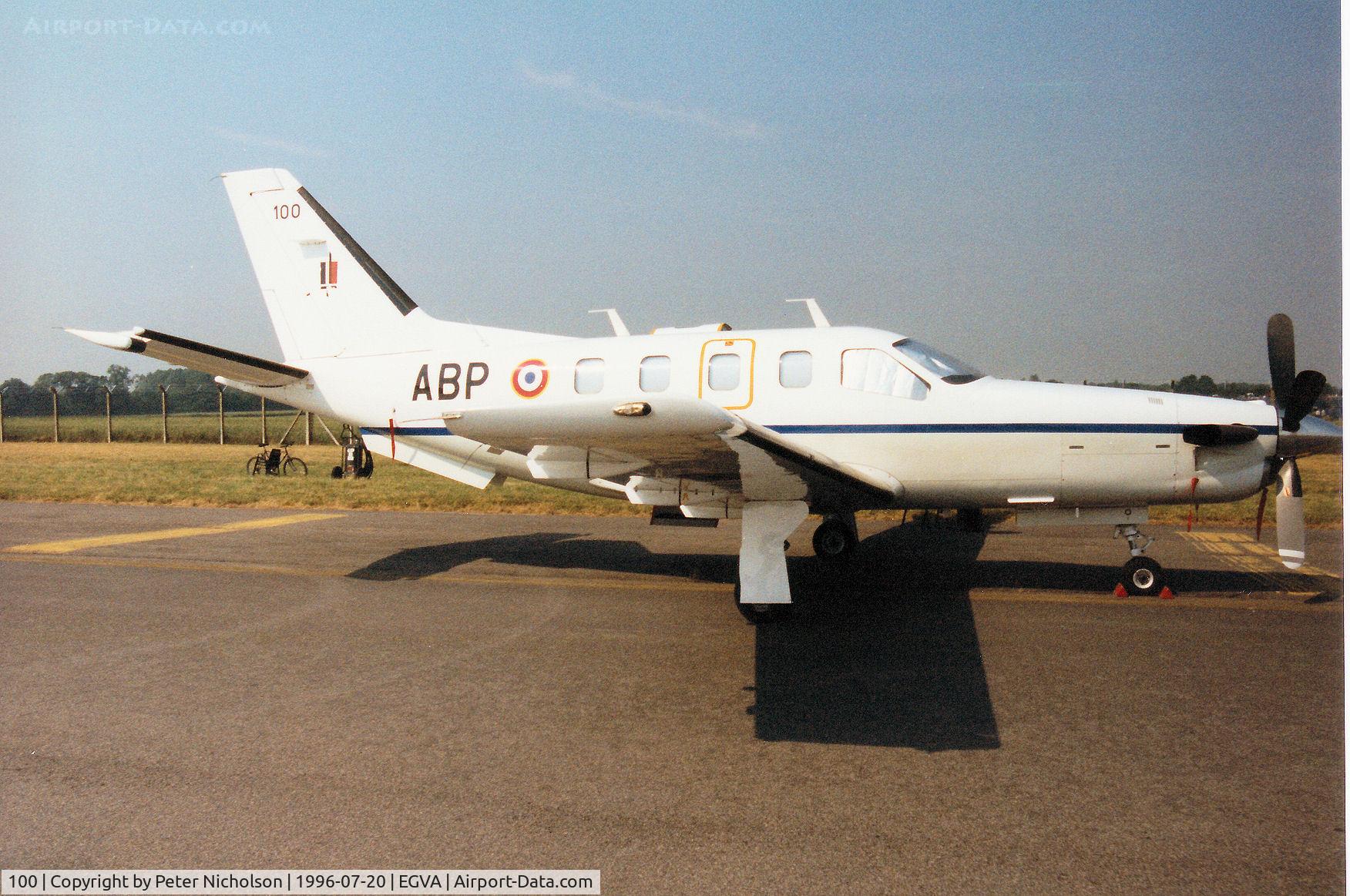 100, Socata TBM-700 C/N 100, TBM 700 of French Army Unit 3GHL on display at the 1996 Royal Intnl Air Tattoo at RAF Fairford.