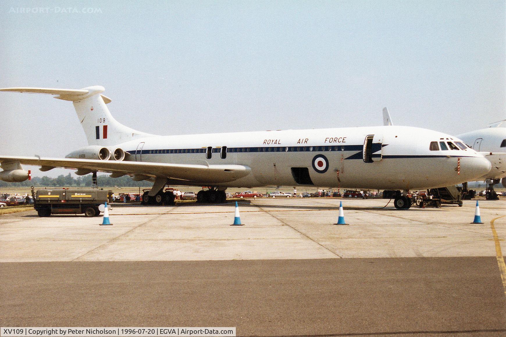 XV109, 1968 Vickers VC10 C.1K C/N 839, VC-10 C.1K air-refuelling tanker of 10 Squadron at RAF Brize Norton on display at the 1996 Royal Intnl Air Tattoo at RAF Fairford.