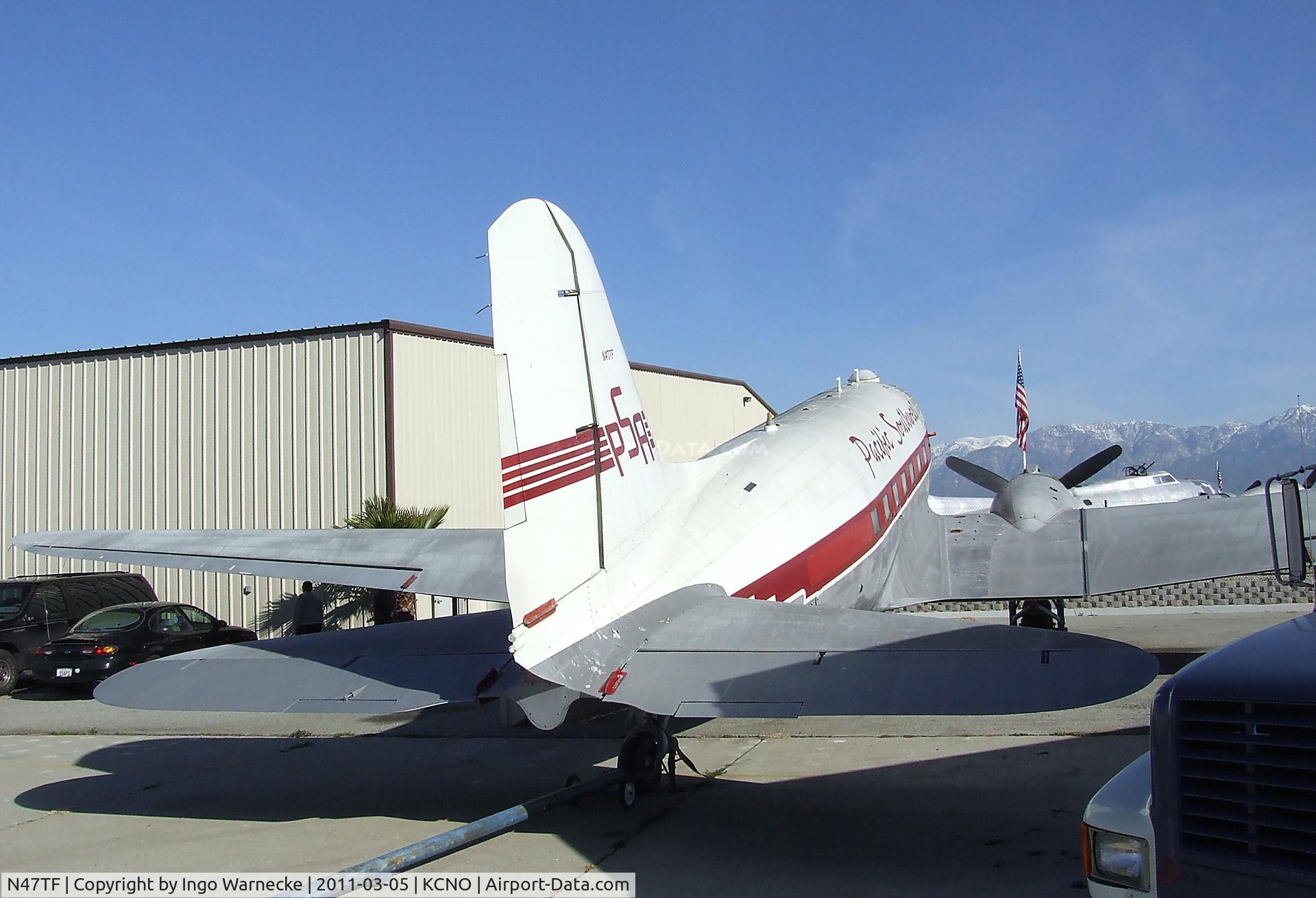 N47TF, 1943 Douglas DC3C (C-47A-5-DK) C/N 12317, Douglas DC-3C at the Planes of Fame Museum, Chino CA
