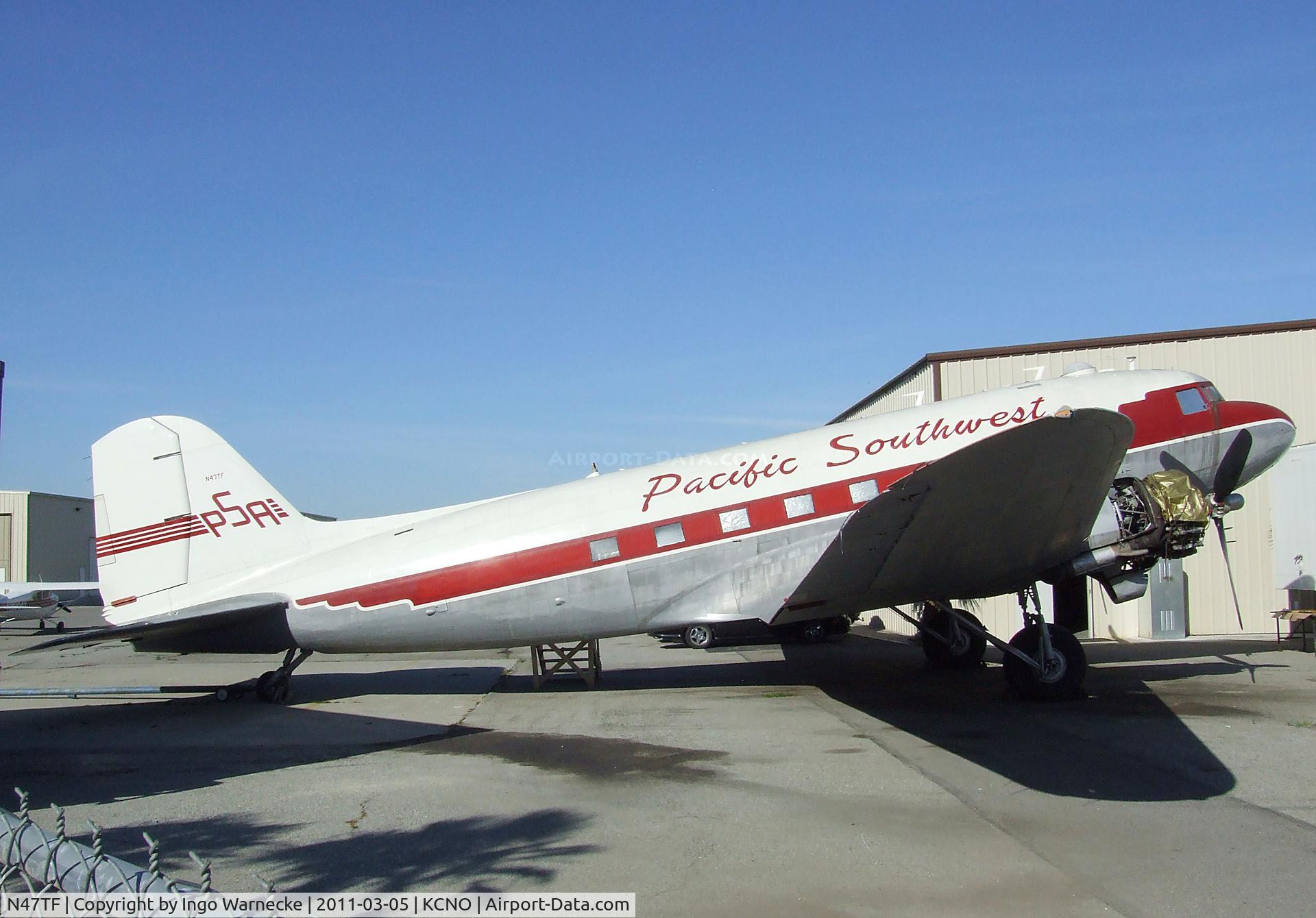 N47TF, 1943 Douglas DC3C (C-47A-5-DK) C/N 12317, Douglas DC-3C at the Planes of Fame Museum, Chino CA