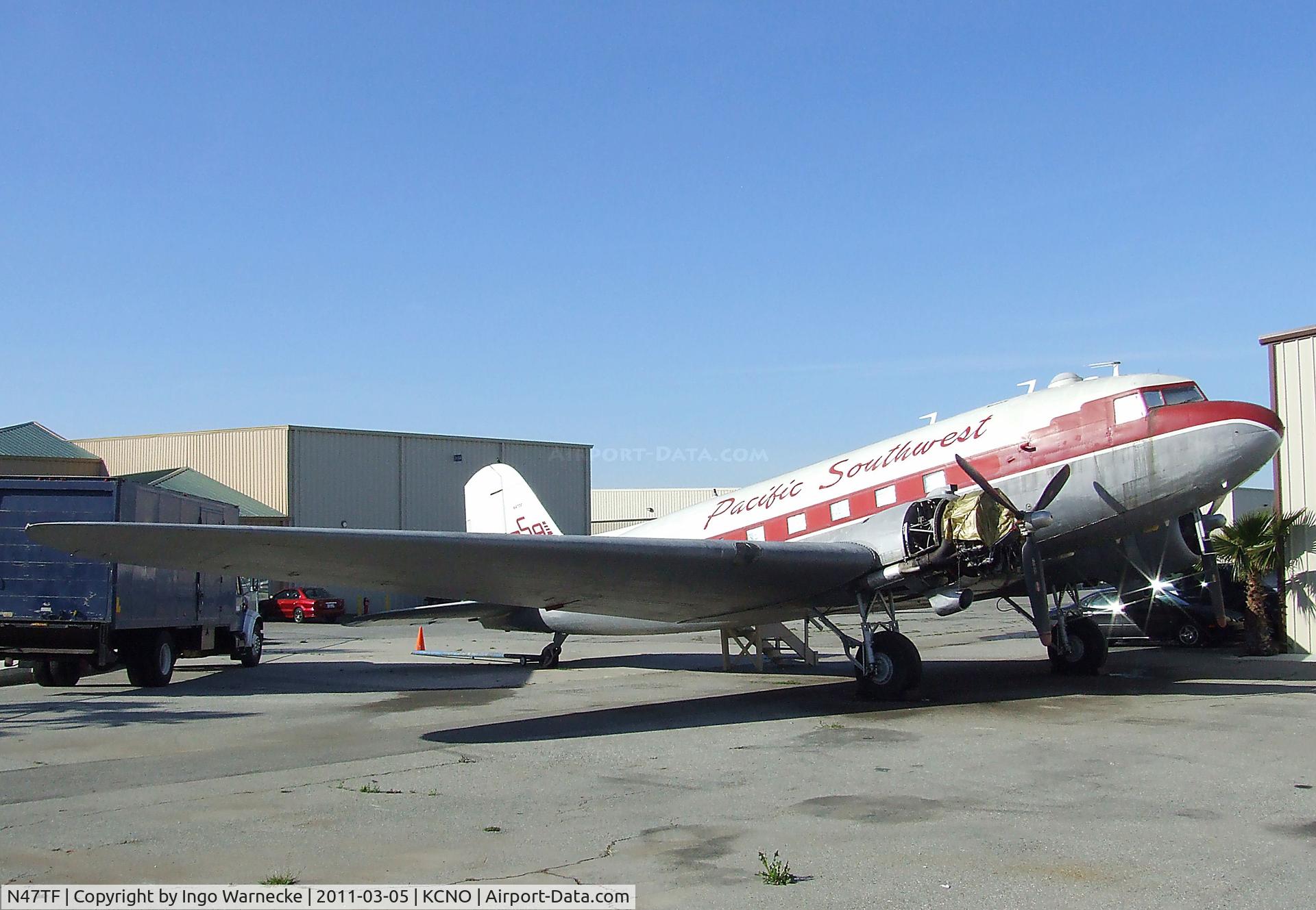 N47TF, 1943 Douglas DC3C (C-47A-5-DK) C/N 12317, Douglas DC-3C at the Planes of Fame Museum, Chino CA
