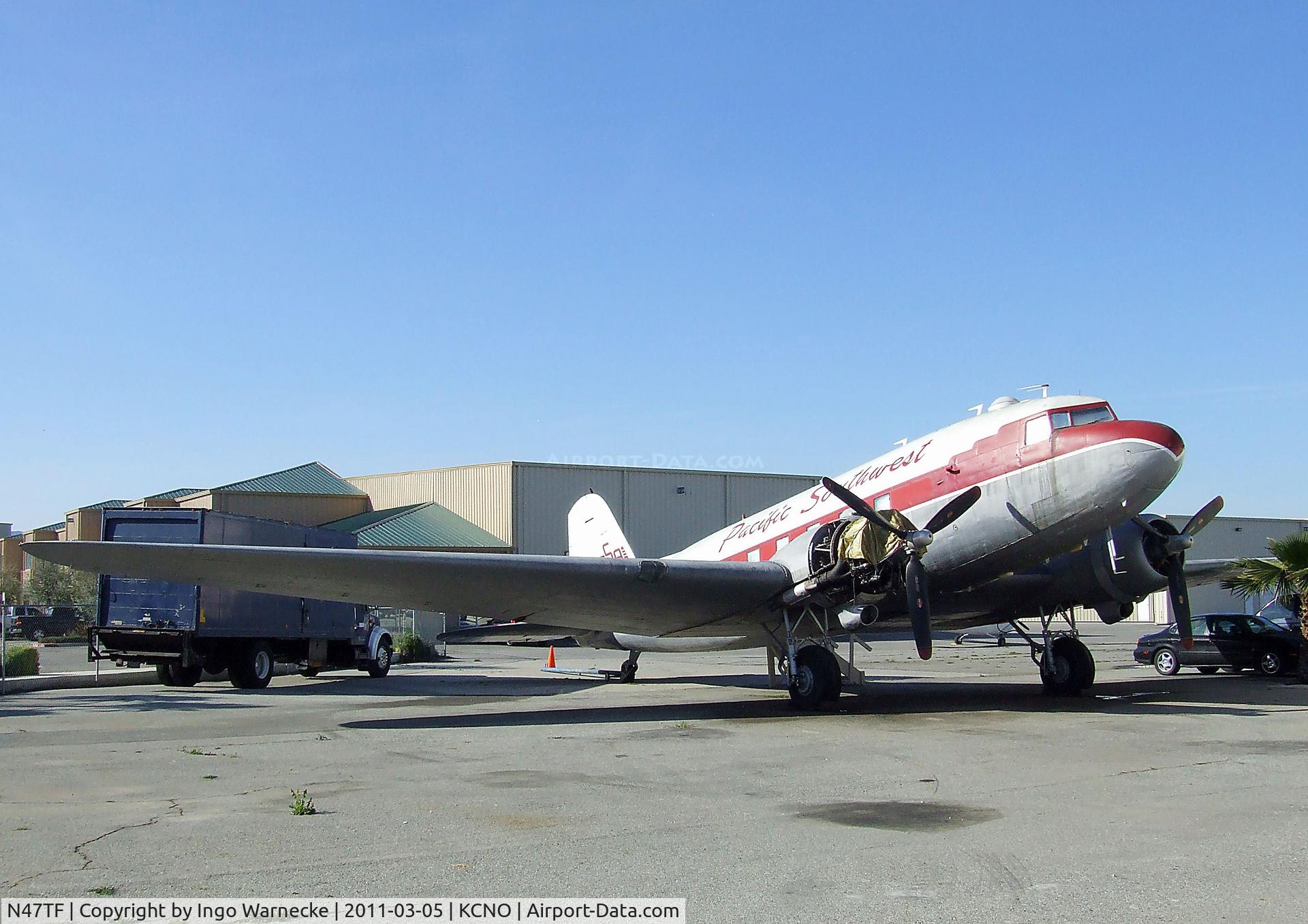 N47TF, 1943 Douglas DC3C (C-47A-5-DK) C/N 12317, Douglas DC-3C at the Planes of Fame Museum, Chino CA