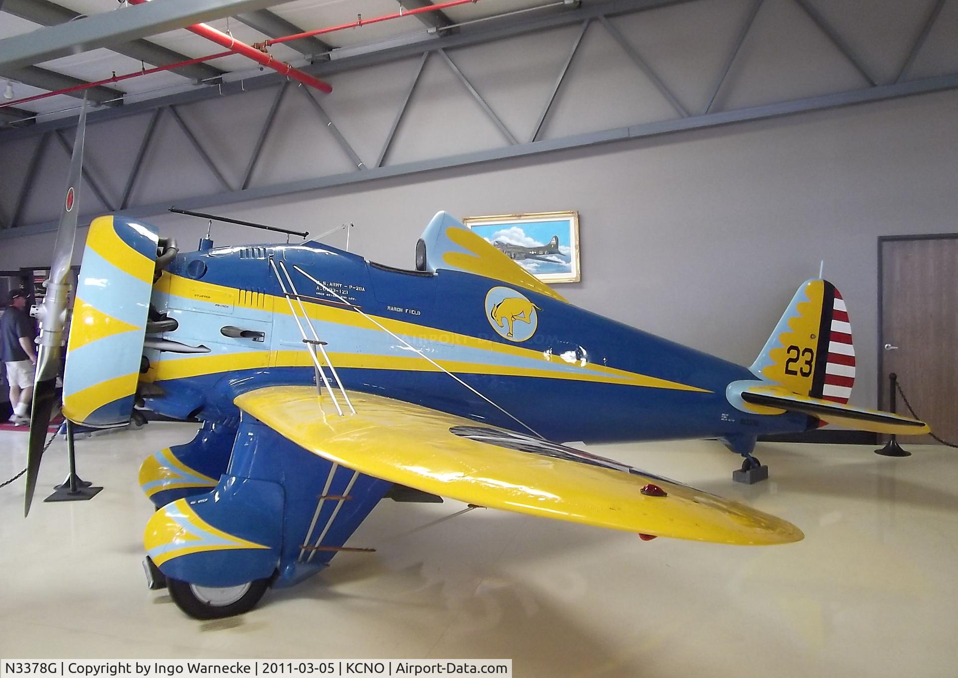 N3378G, 1933 Boeing P-26 Peashooter C/N 33123, Boeing P-26 