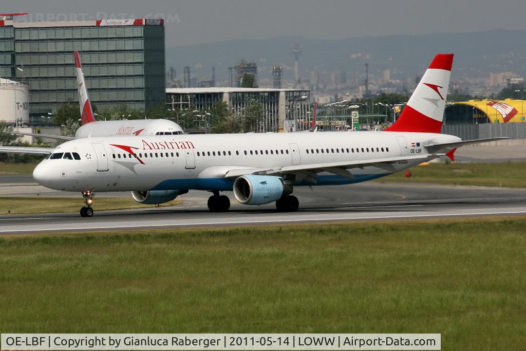 OE-LBF, 2001 Airbus A321-211 C/N 1458, Austrian @ VIE