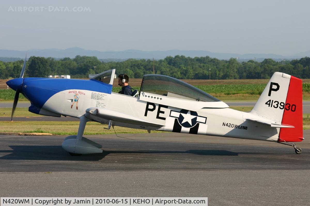 N420WM, 2006 Vans RV-8 C/N 81925, Nose art: why you might not take your kids to an airshow.