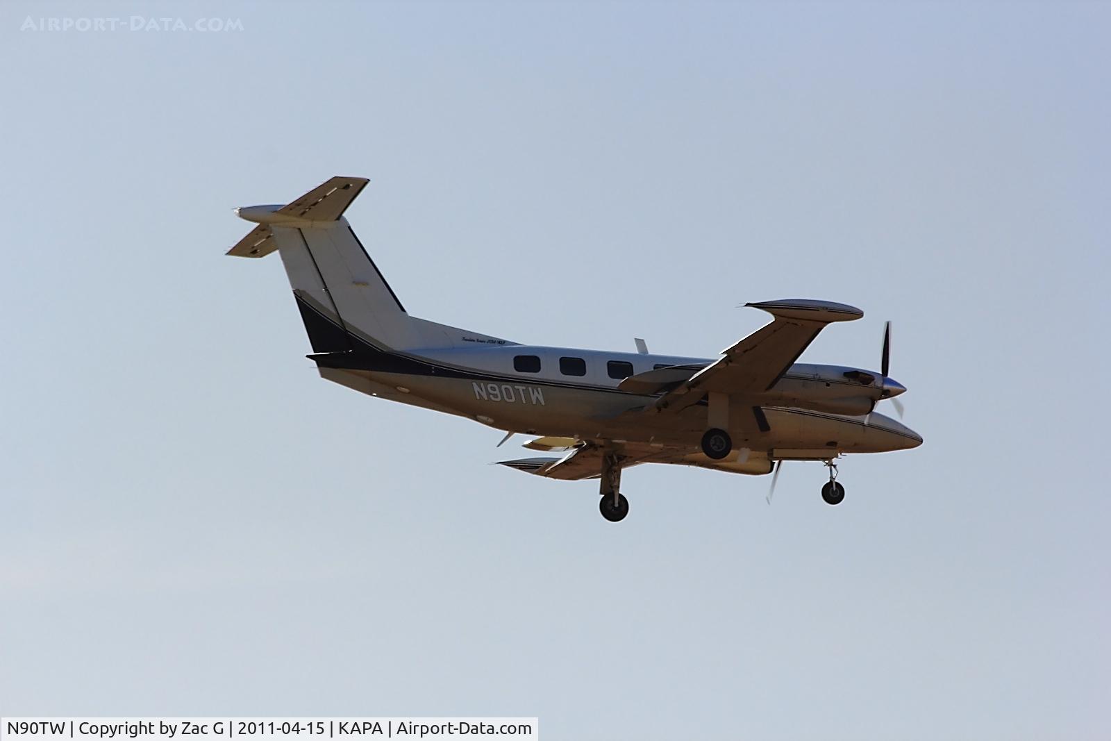 N90TW, 1984 Piper PA-42-720 Cheyenne III C/N 42-5501013, Landing on 35R