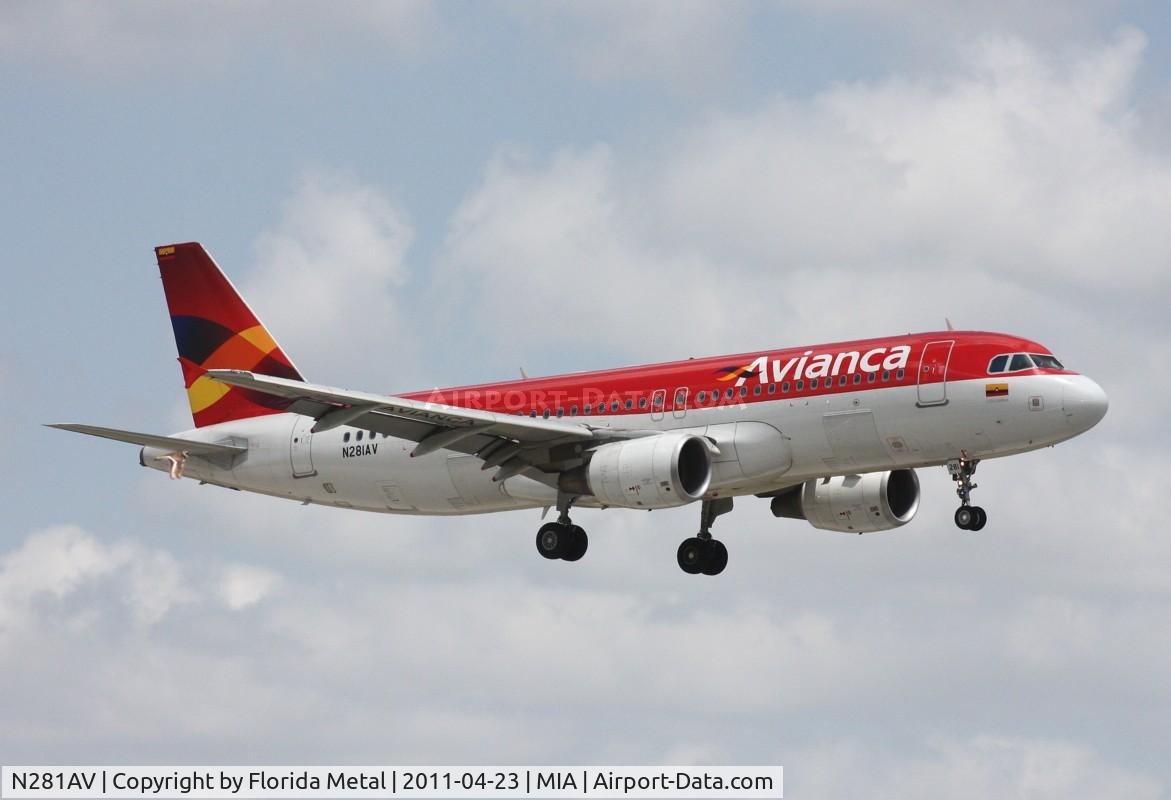 N281AV, 2010 Airbus A320-214 C/N 4281, Avianca A320