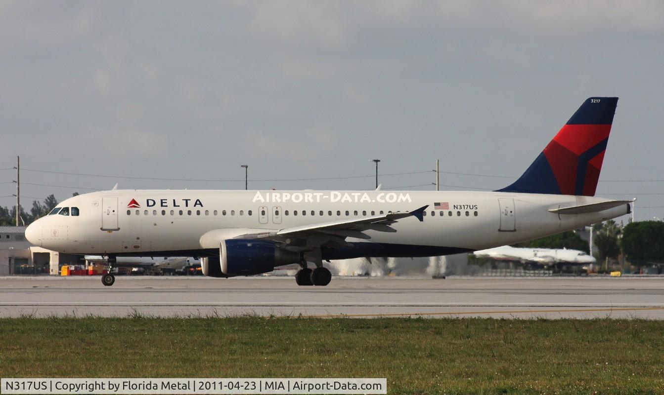 N317US, 1991 Airbus A320-211 C/N 197, Delta A320