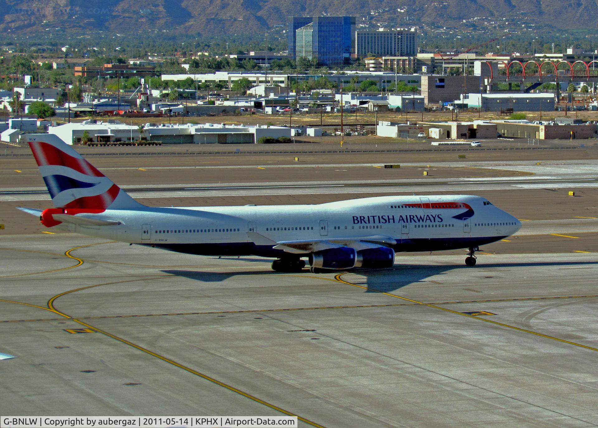 G-BNLW, 1992 Boeing 747-436 C/N 25432, PHX Arrival