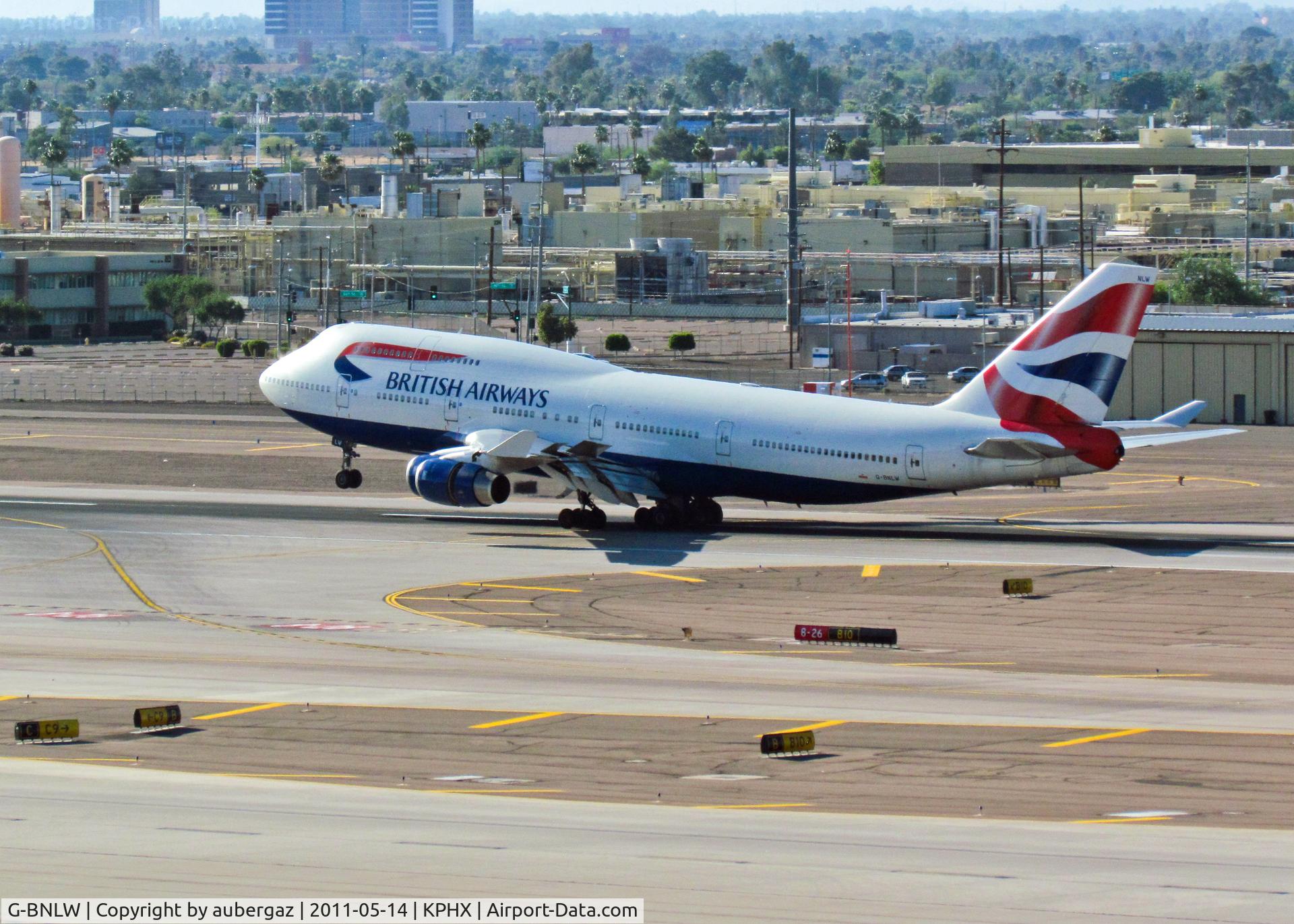 G-BNLW, 1992 Boeing 747-436 C/N 25432, PHX Arrival
