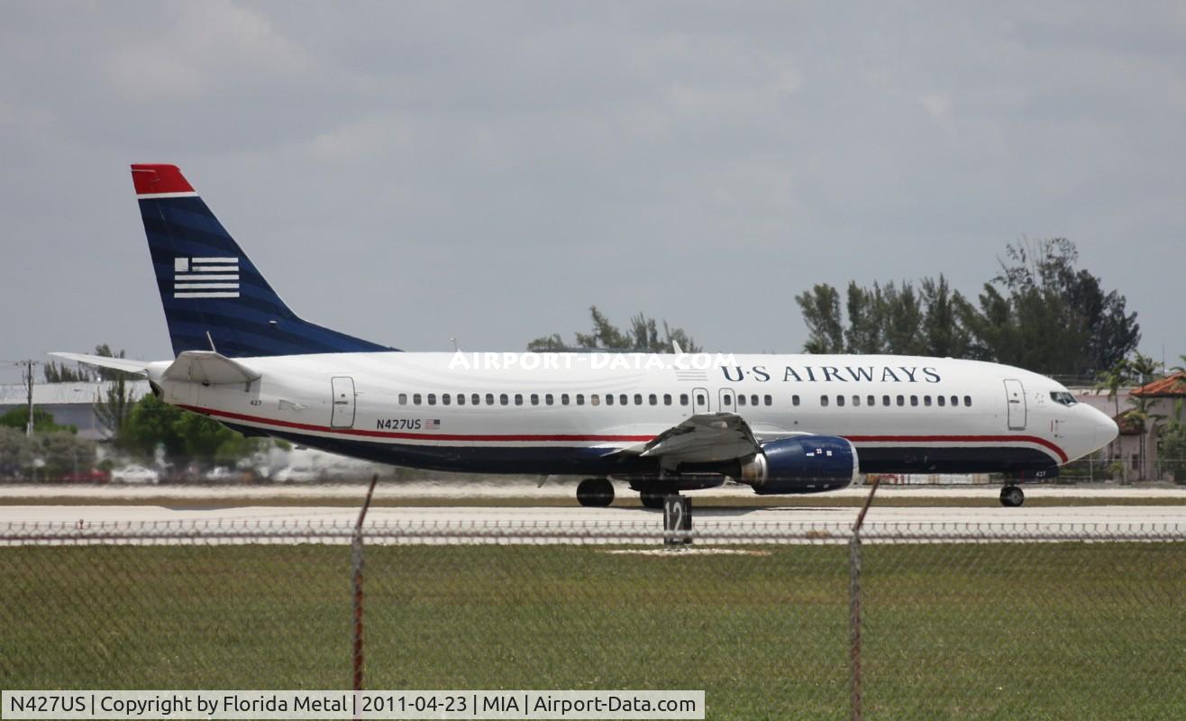 N427US, 1989 Boeing 737-4B7 C/N 24549, US Airways 737-400