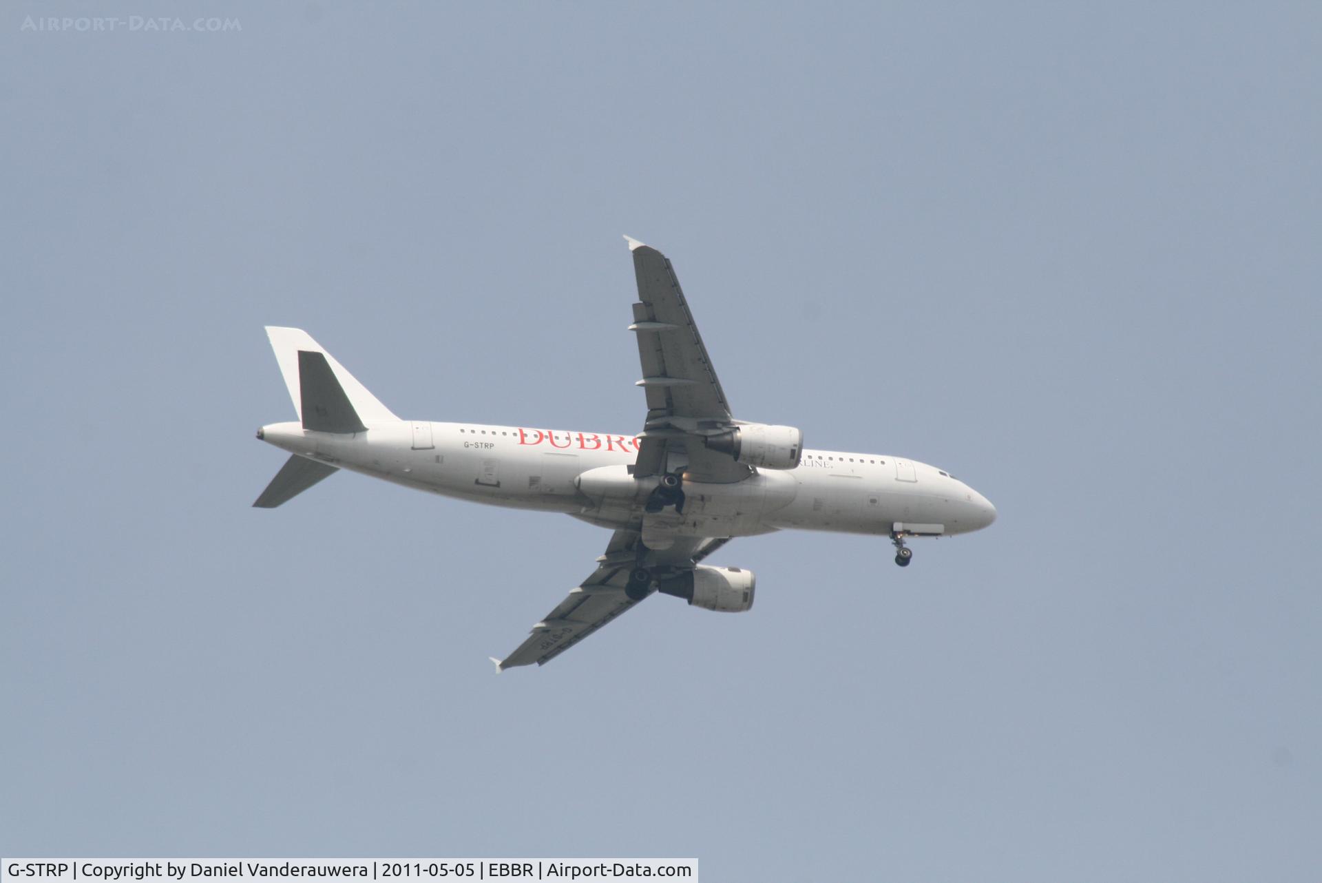 G-STRP, 1990 Airbus A320-211 C/N 136, Flight DBK715 on approach to RWY 07L/R