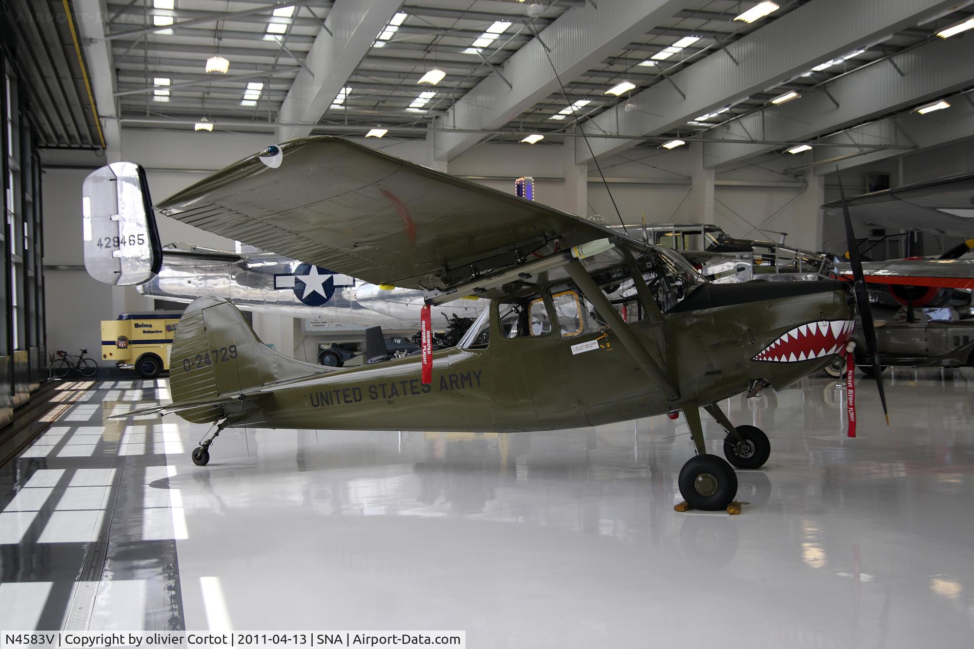 N4583V, 1957 Cessna O-1E Bird Dog C/N 24729, Lyon air museum. property of the museum's owner.