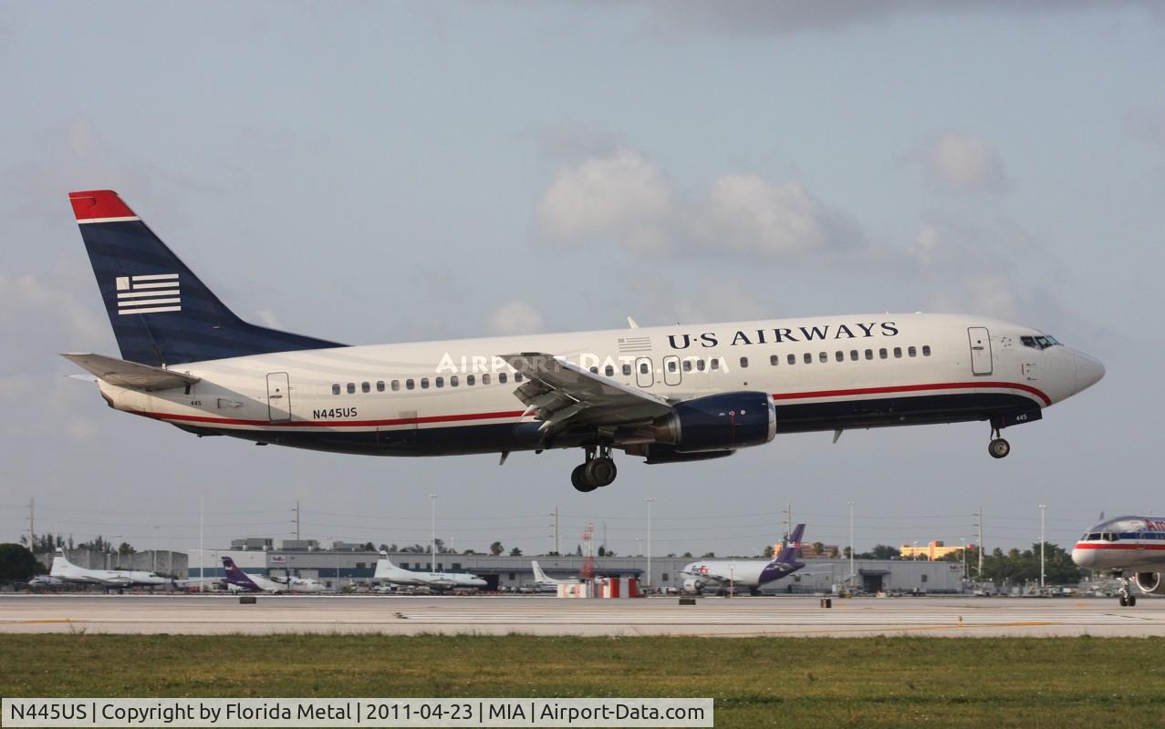 N445US, 1990 Boeing 737-4B7 C/N 24863, US Airways 737-400