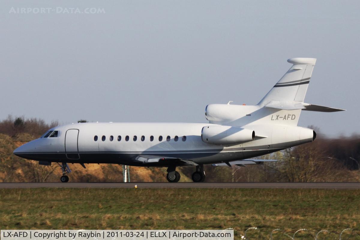 LX-AFD, 2007 Dassault Falcon 900DX C/N 615, 1st sight for me
