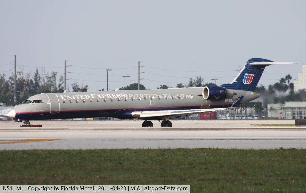 N511MJ, 2003 Bombardier CRJ-700 (CL-600-2C10) Regional Jet C/N 10104, Mesa CRJ-700