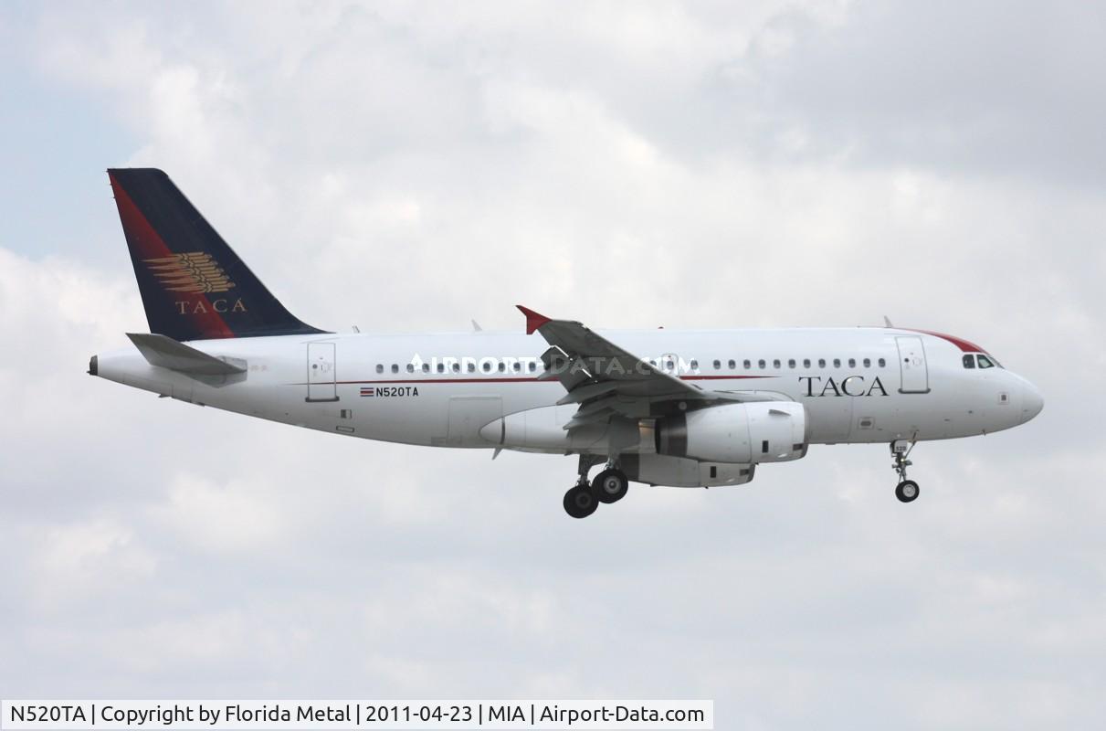 N520TA, 2007 Airbus A319-132 C/N 3248, Taca A319