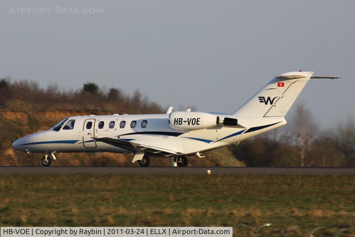 HB-VOE, 2001 Cessna 525A CitationJet CJ2 C/N 525A-0017, Back home to Zurich