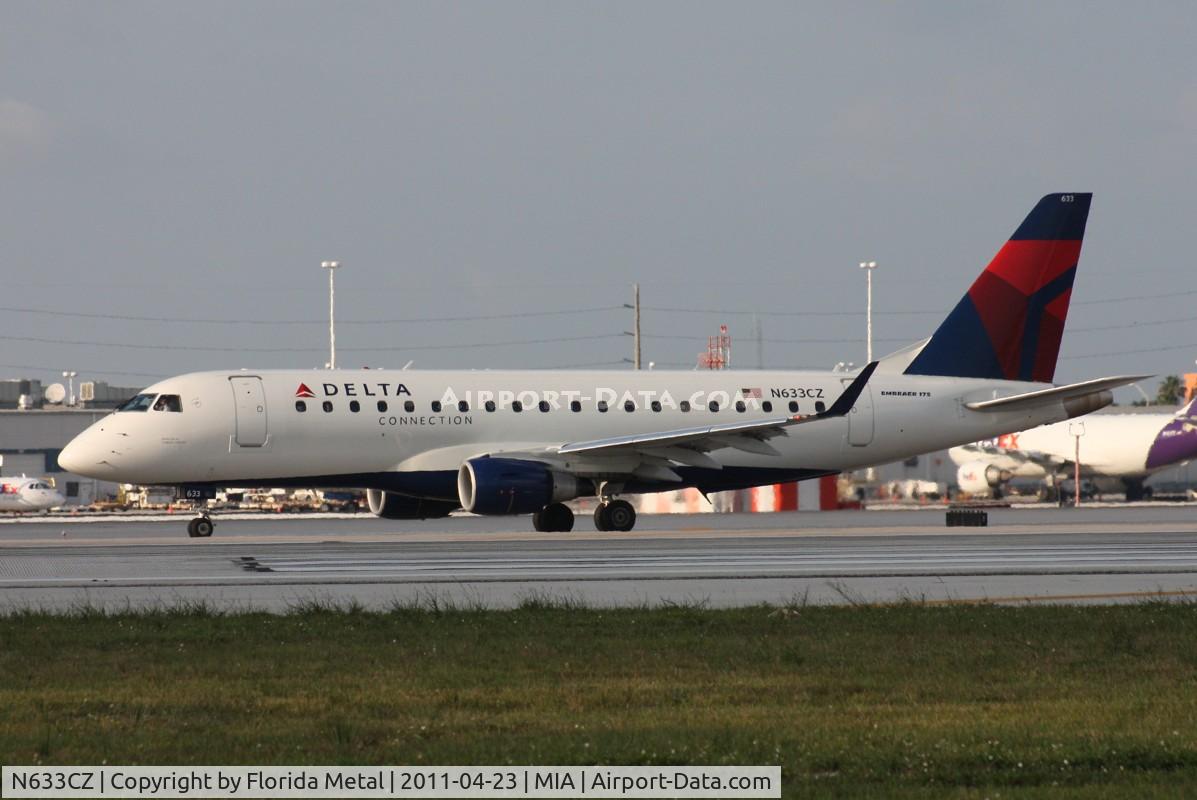 N633CZ, 2008 Embraer 175LR (ERJ-170-200LR) C/N 17000245, Compass E175