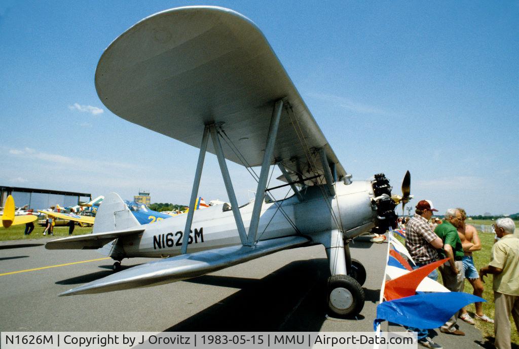 N1626M, 1943 Boeing A75N1(PT17) C/N 75-8441, At the Morristown, NJ airshow mid-May 1983