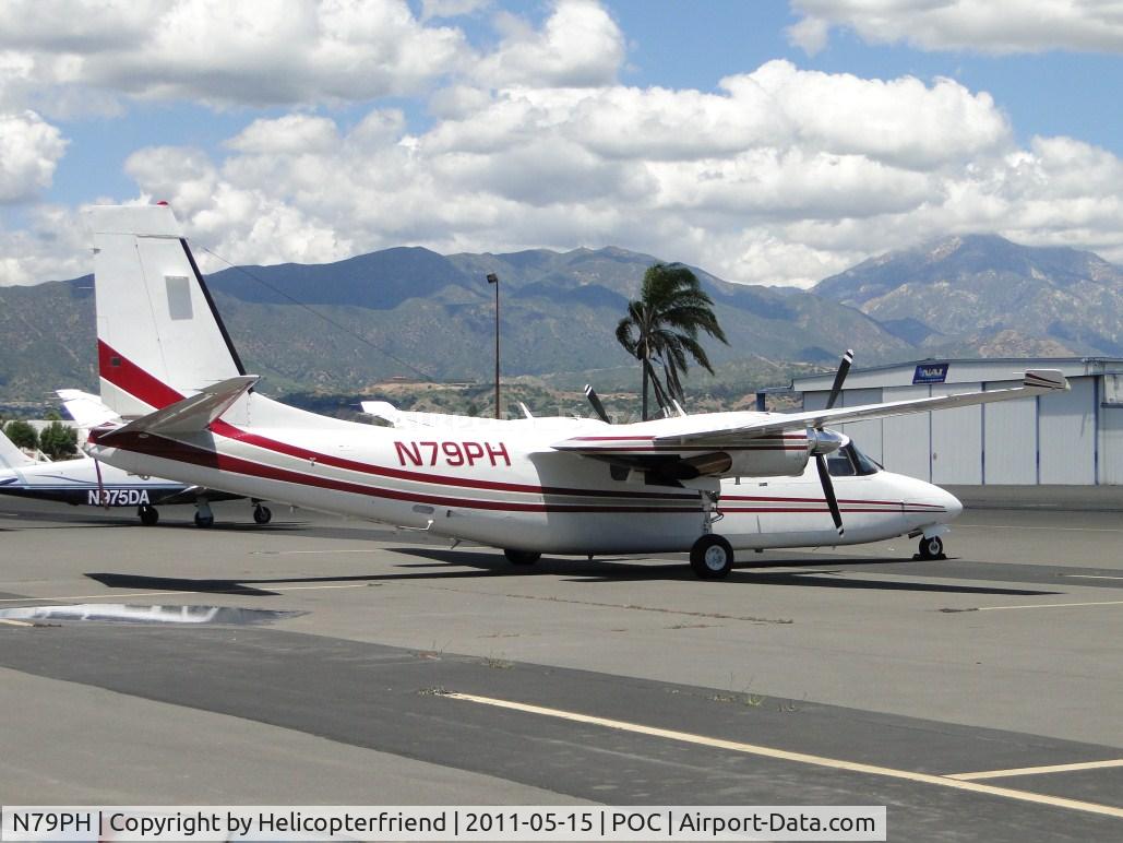 N79PH, 1982 Gulfstream Am Corp Comm Div 695A C/N 96029, Parked in transient parking under cloudy skies