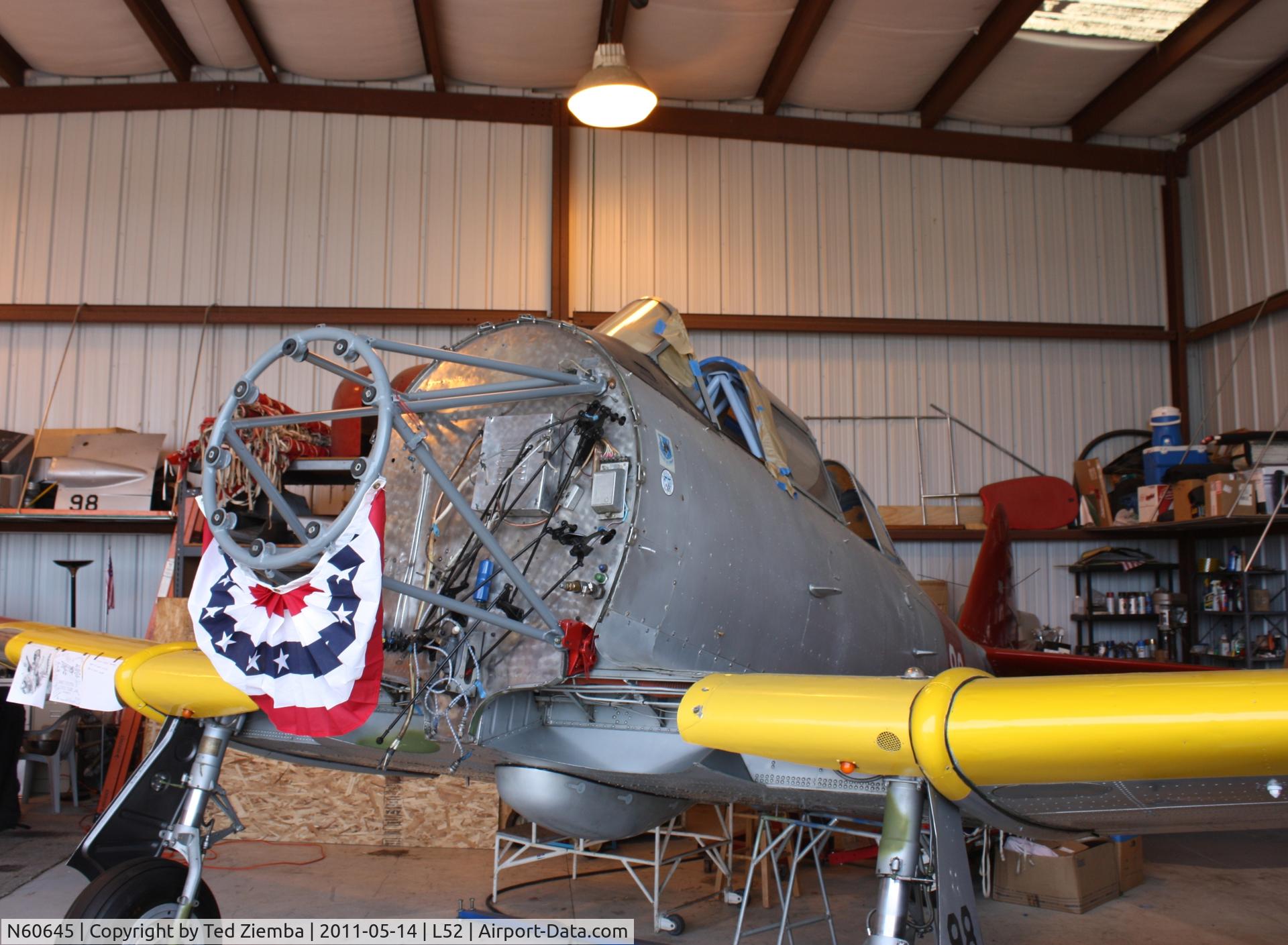 N60645, 1941 North American SNJ-2 C/N 79-3993, Currently under restoration at it's new home in Oceano, CA.