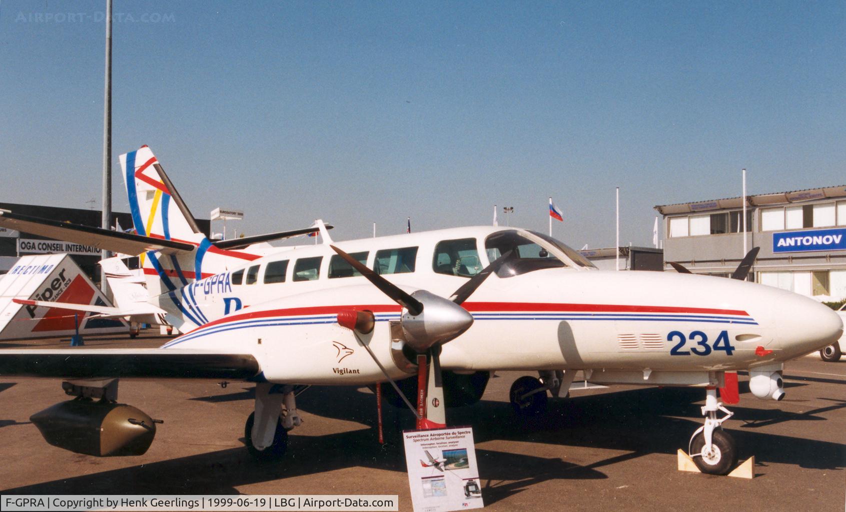 F-GPRA, 1986 Reims F406 Vigilant C/N F406-0013, Le Bourget Air Show 1999