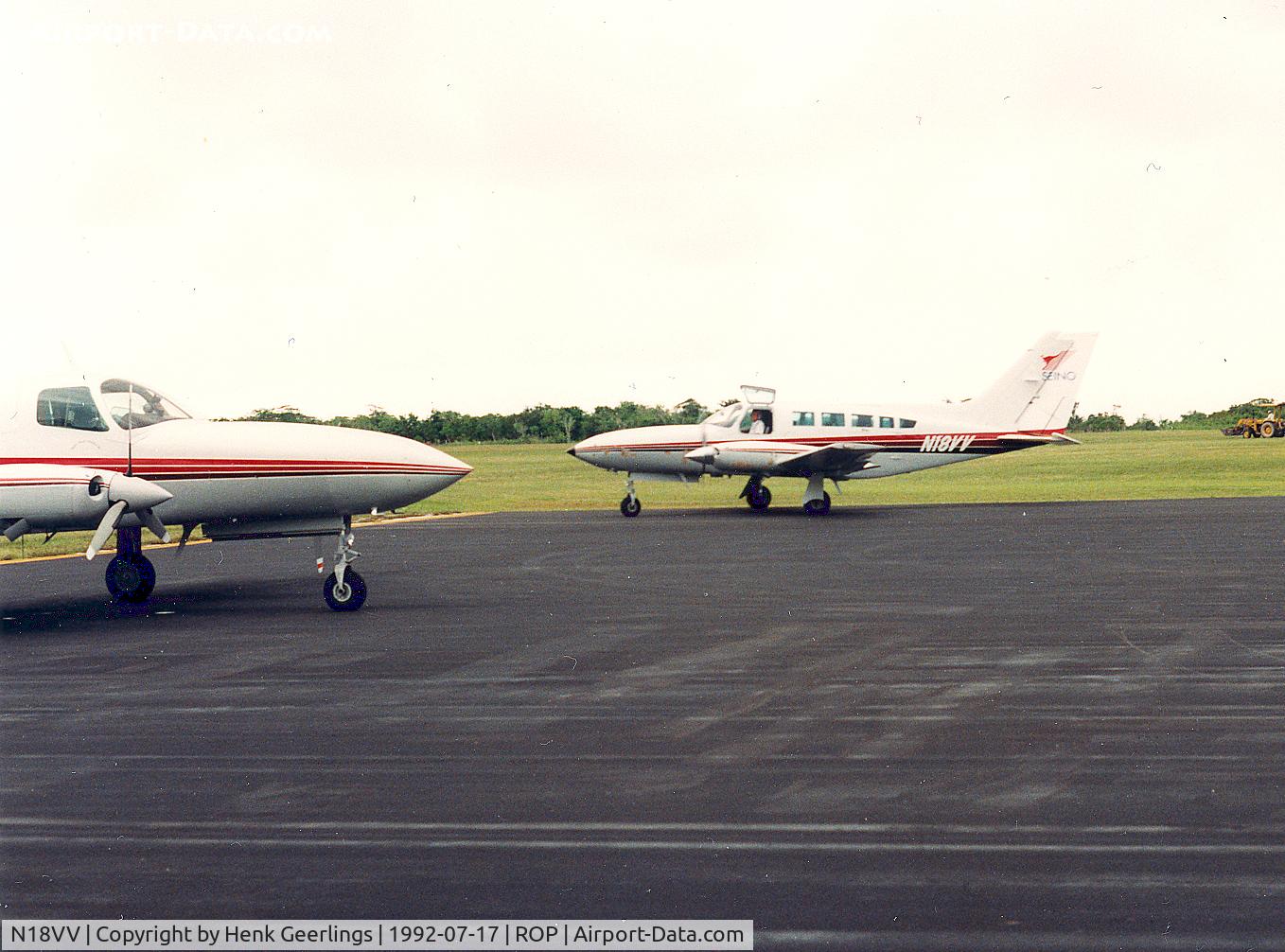 N18VV, 1981 Cessna 402C C/N 402C0619, Rota Airport , Pacific Island Aviation - Seino