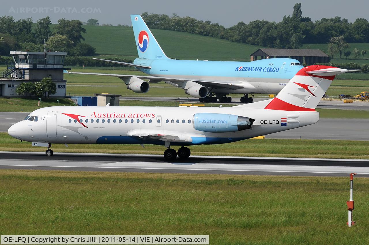 OE-LFQ, 1996 Fokker 70 (F-28-0070) C/N 11568, Austrian arrows
