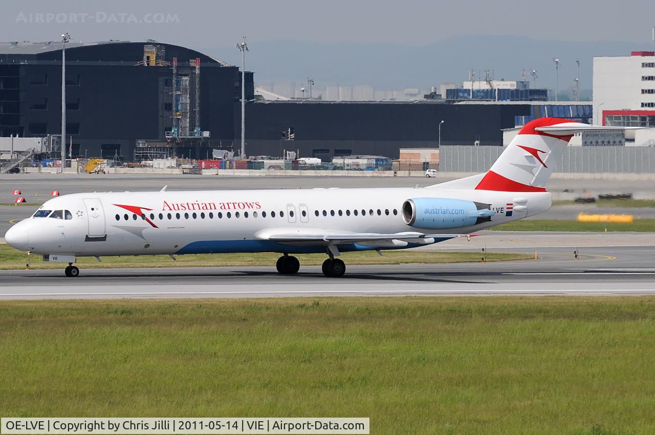 OE-LVE, 1994 Fokker 100 (F-28-0100) C/N 11499, Austrian arrows