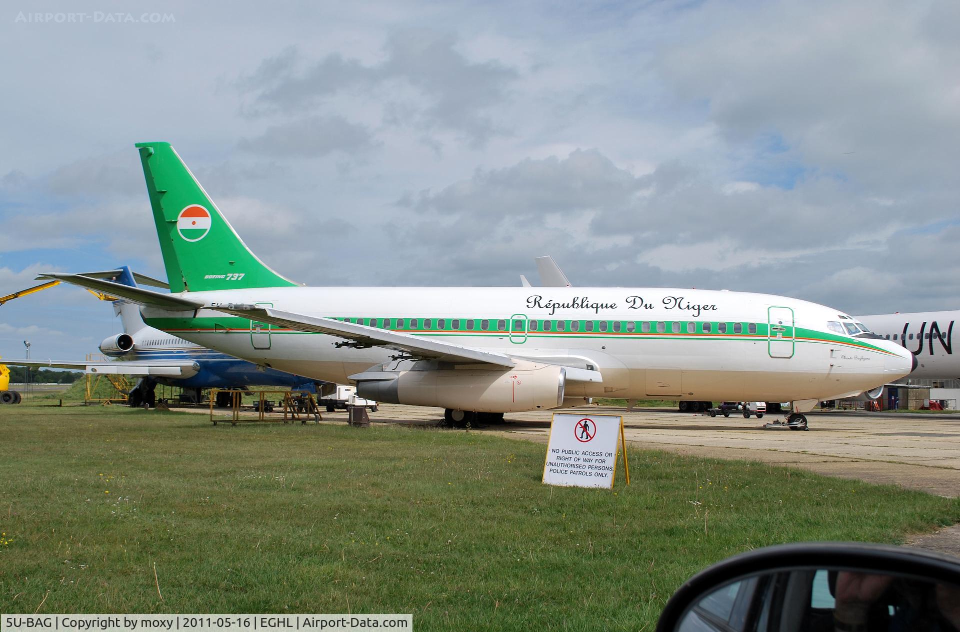 5U-BAG, 1978 Boeing 737-2N9C C/N 21499, Niger Government Boeing 737-2N9C at Lasham