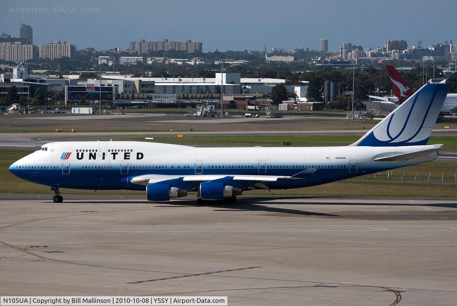 N105UA, 1994 Boeing 747-451 C/N 26473, Taxi to 16R