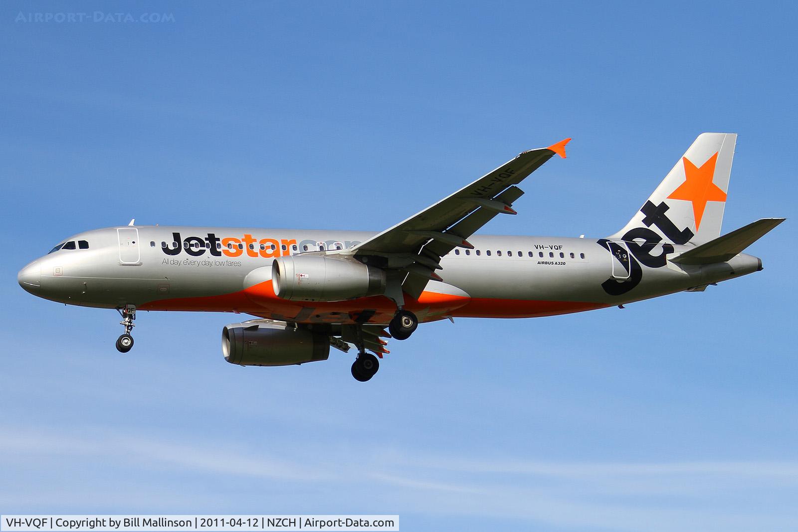 VH-VQF, 2008 Airbus A320-232 C/N 3474, Finals to 02