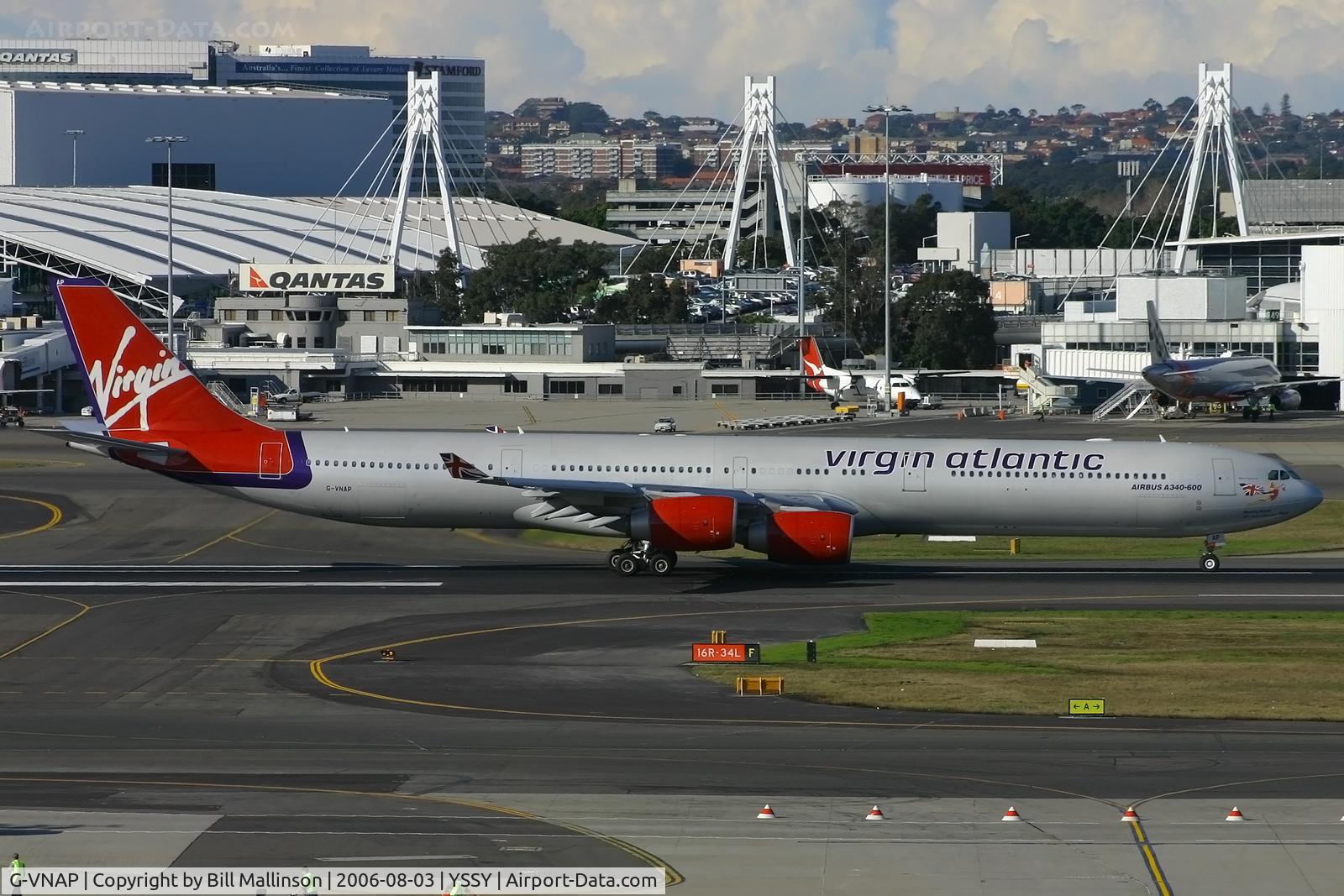 G-VNAP, 2005 Airbus A340-642 C/N 622, Rolling on 16R