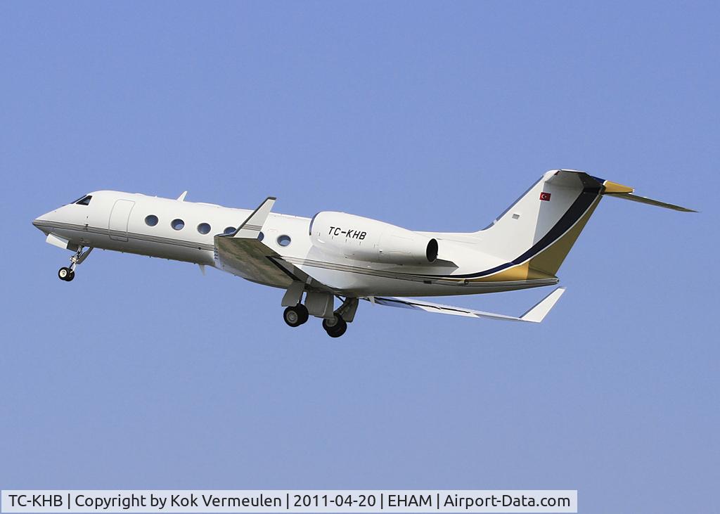 TC-KHB, Gulfstream Aerospace GIV-X (G450) C/N 4175, EHAM Amsterdam Schiphol departing rwy 36L