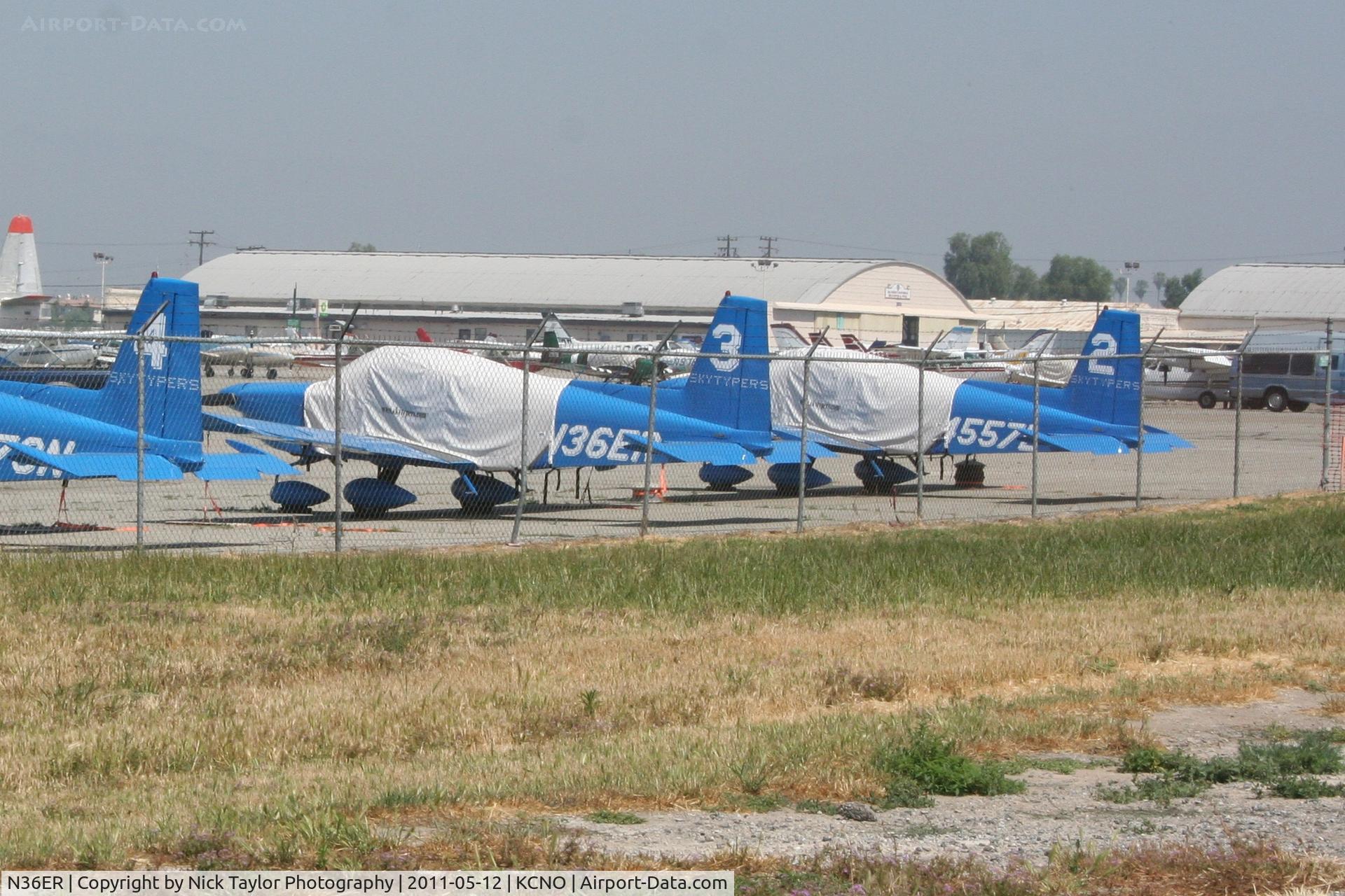 N36ER, 1978 Grumman American AA-5B Tiger C/N AA5B0897, Skytyper #3 parked with #4 (N3773N) and #2 (N4557L)