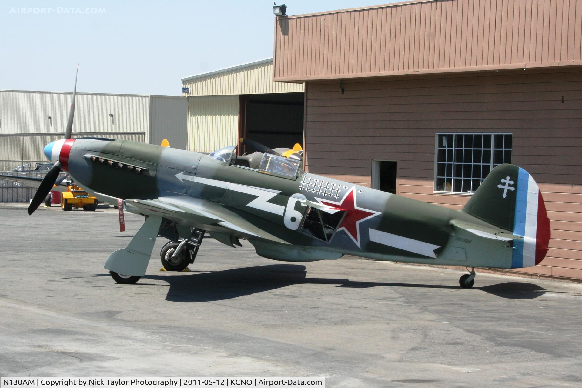 N130AM, 1995 Yakovlev Yak-3U C/N 170101, Getting ready for the Planes of Famer Airshow the following weekend.