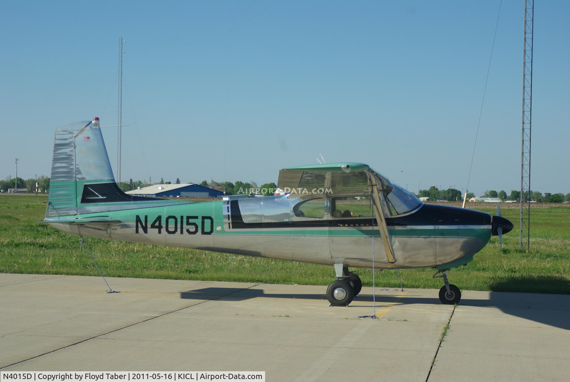 N4015D, 1957 Cessna 182A Skylane C/N 34715, Tied down at Schenck Field
