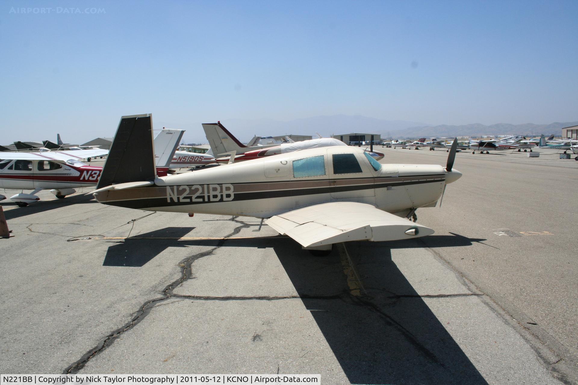 N221BB, 1968 Mooney M20C Ranger C/N 690006, Parked at Chino