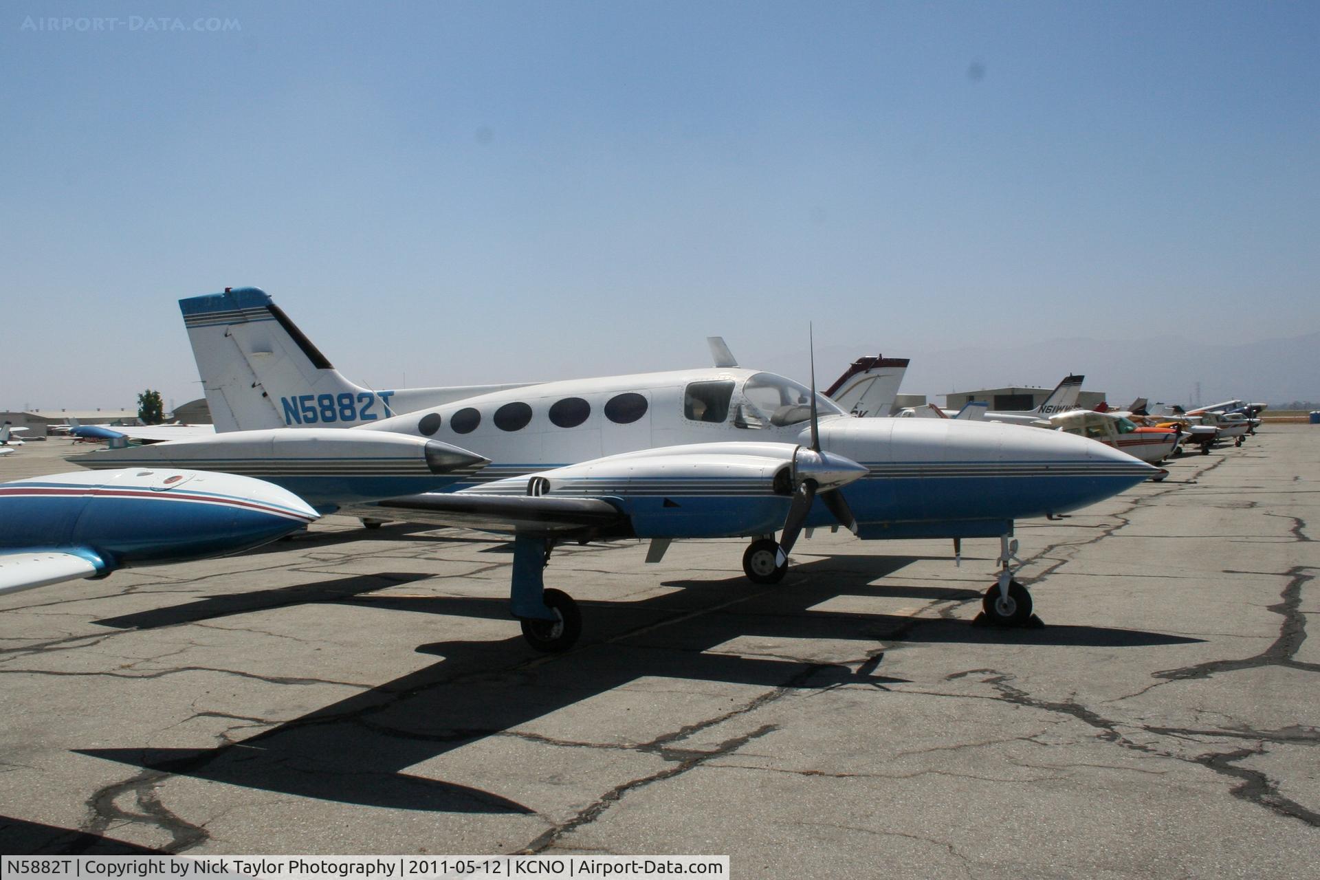 N5882T, 1973 Cessna 421B Golden Eagle C/N 421B0424, C-421B Parked at Chino