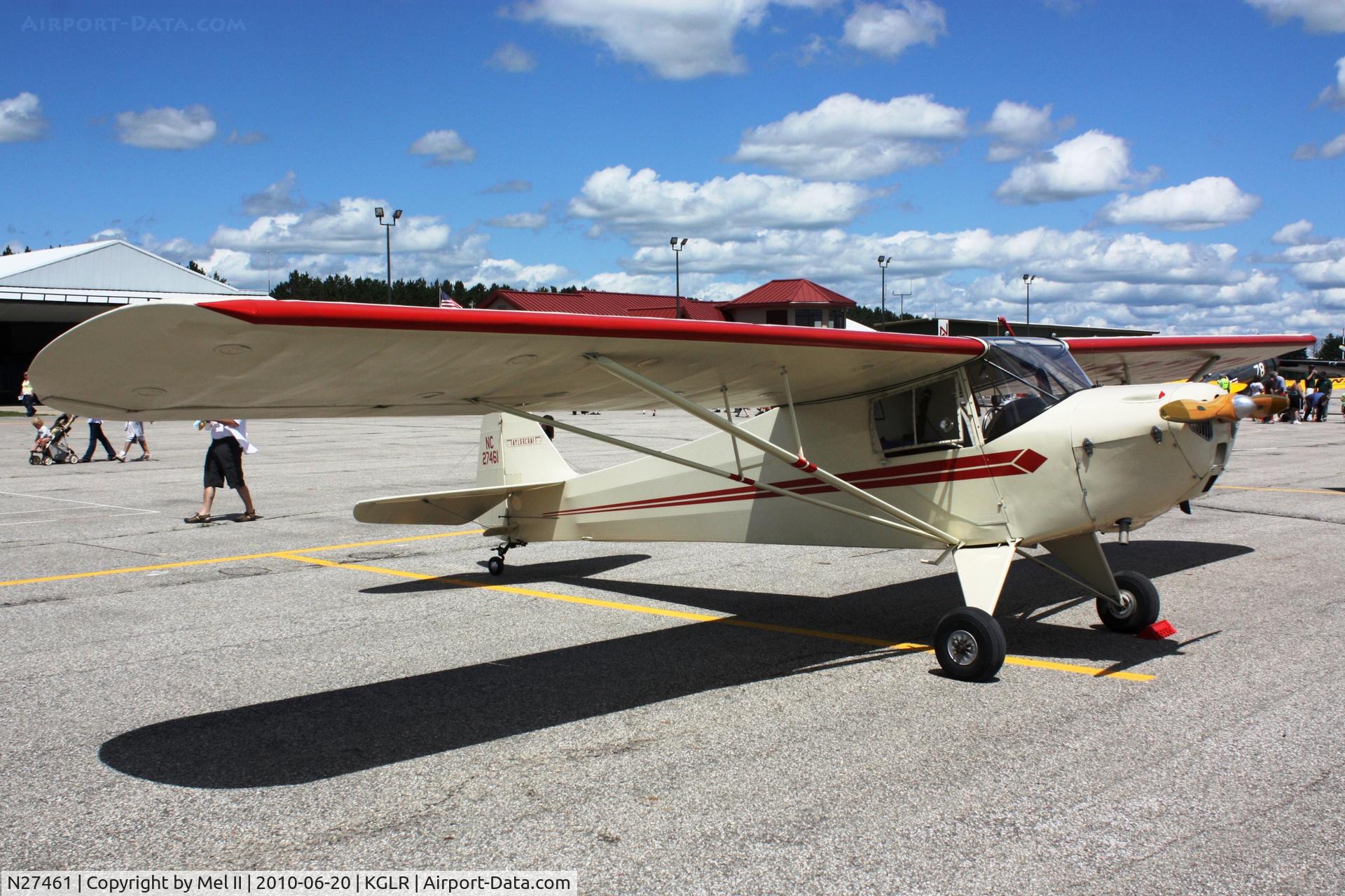 N27461, 1940 Taylorcraft BL-65 (L-2F) C/N 2103, 2010 Wings Over Gaylord Air Show