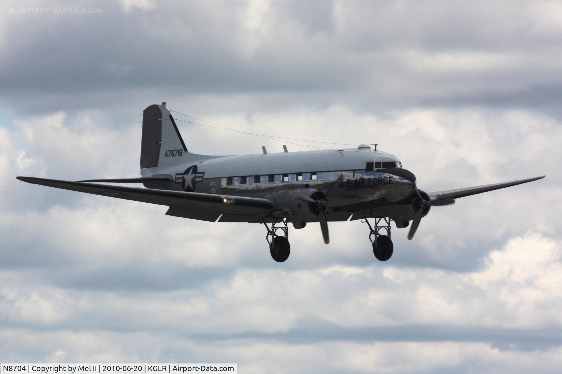 N8704, 1944 Douglas DC3C-S4C4G (TC-47B-30-DK) C/N 33048, 2010 Wings Over Gaylord Air Show