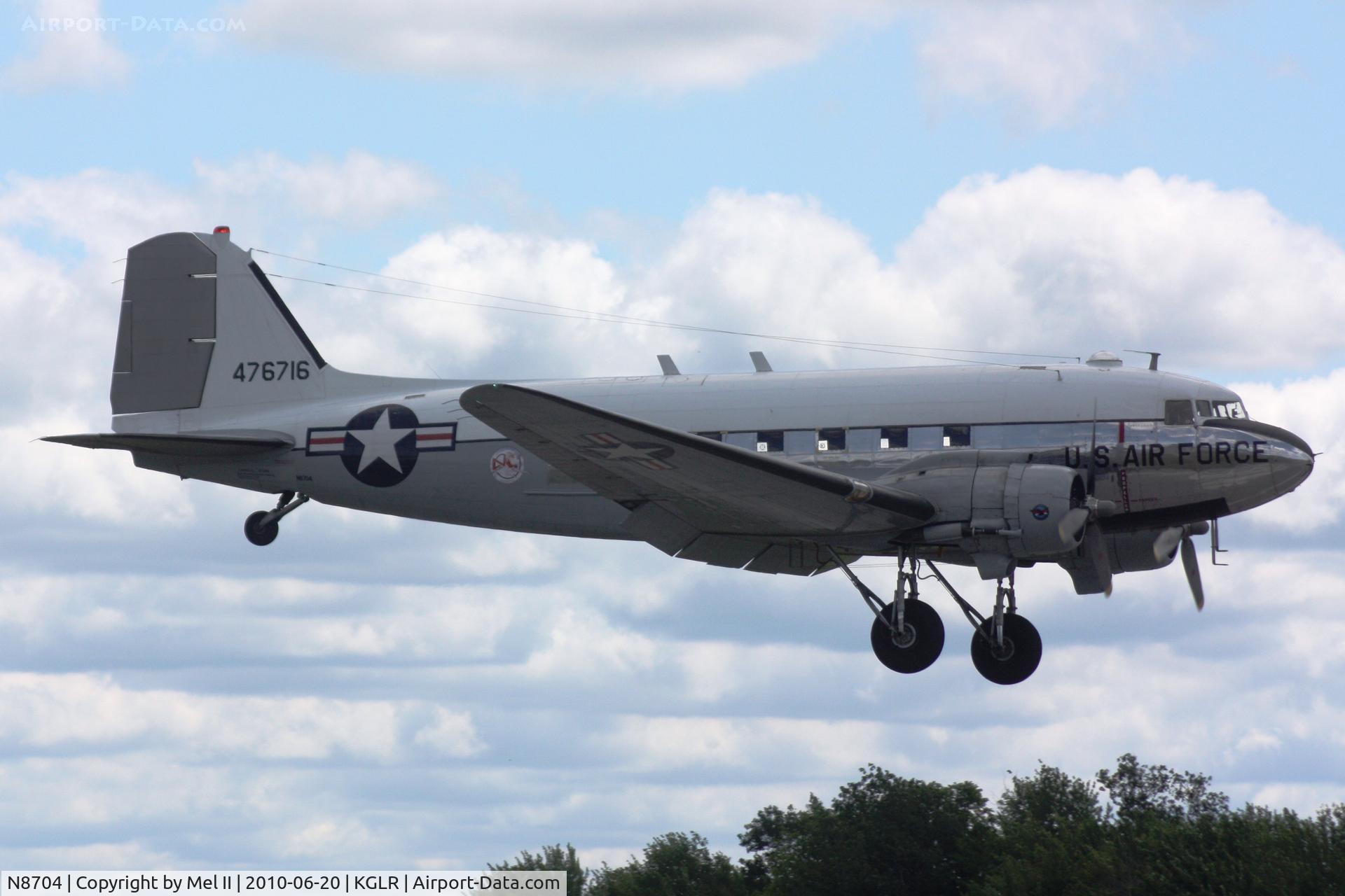 N8704, 1944 Douglas DC3C-S4C4G (TC-47B-30-DK) C/N 33048, 2010 Wings Over Gaylord Air Show
